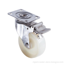 3` inch Stainless steel bracket PA casters with brakes